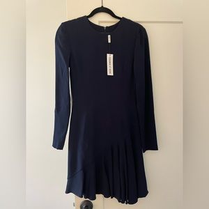 NWT Cushnie Et Ochs Long-sleeve navy dress size 2